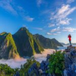 Asian,Girl,On,Top,Viewpoint,Of,Nong,Khiaw,-,A