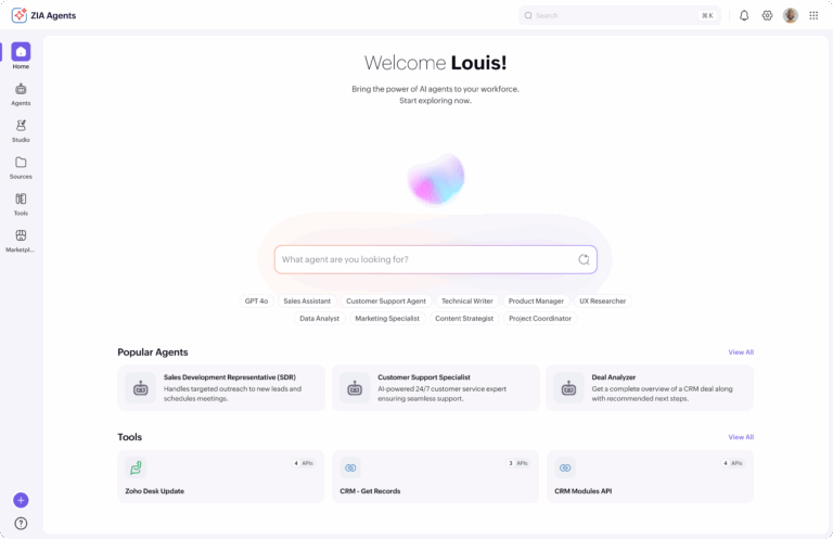 Zoho Launches Zia LLM and Deepens AI Portfolio with Prebuilt Agents, Custom Agent Builder, MCP, and Marketplace