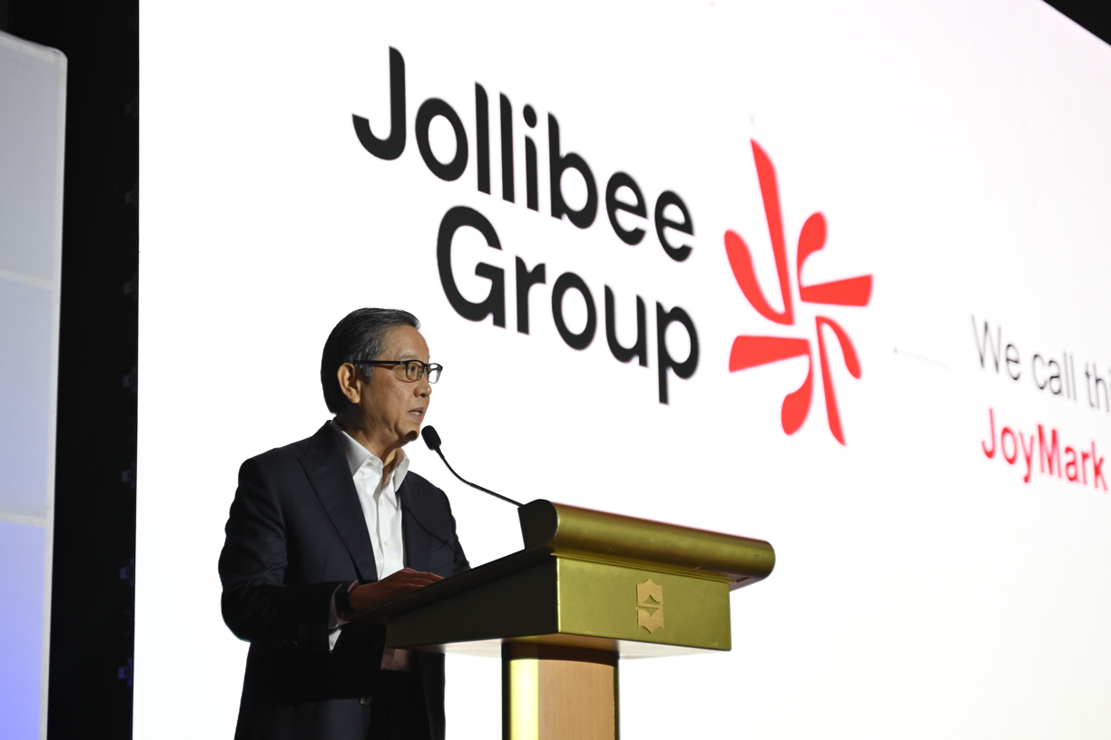 JoyMark. Tanmantiong highlights JoyMark, the icon in the company’s new logo that symbolizes momentum, movement, and unity. It is tilted at 8 degrees as a subtle tribute to Jollibee Group’s incorporation year, 1978.