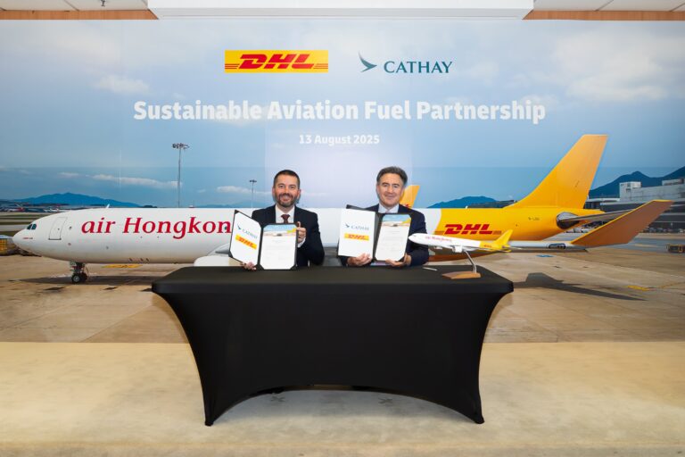 DHL Express and Cathay Group sign new sustainable aviation fuel (SAF) deal to drive production and uptake in Asia