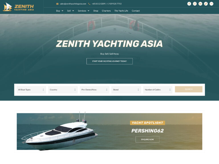 Zenith Yacht Charters Expands Into Yacht Brokerage With New Platform Zenith Yachting Asia