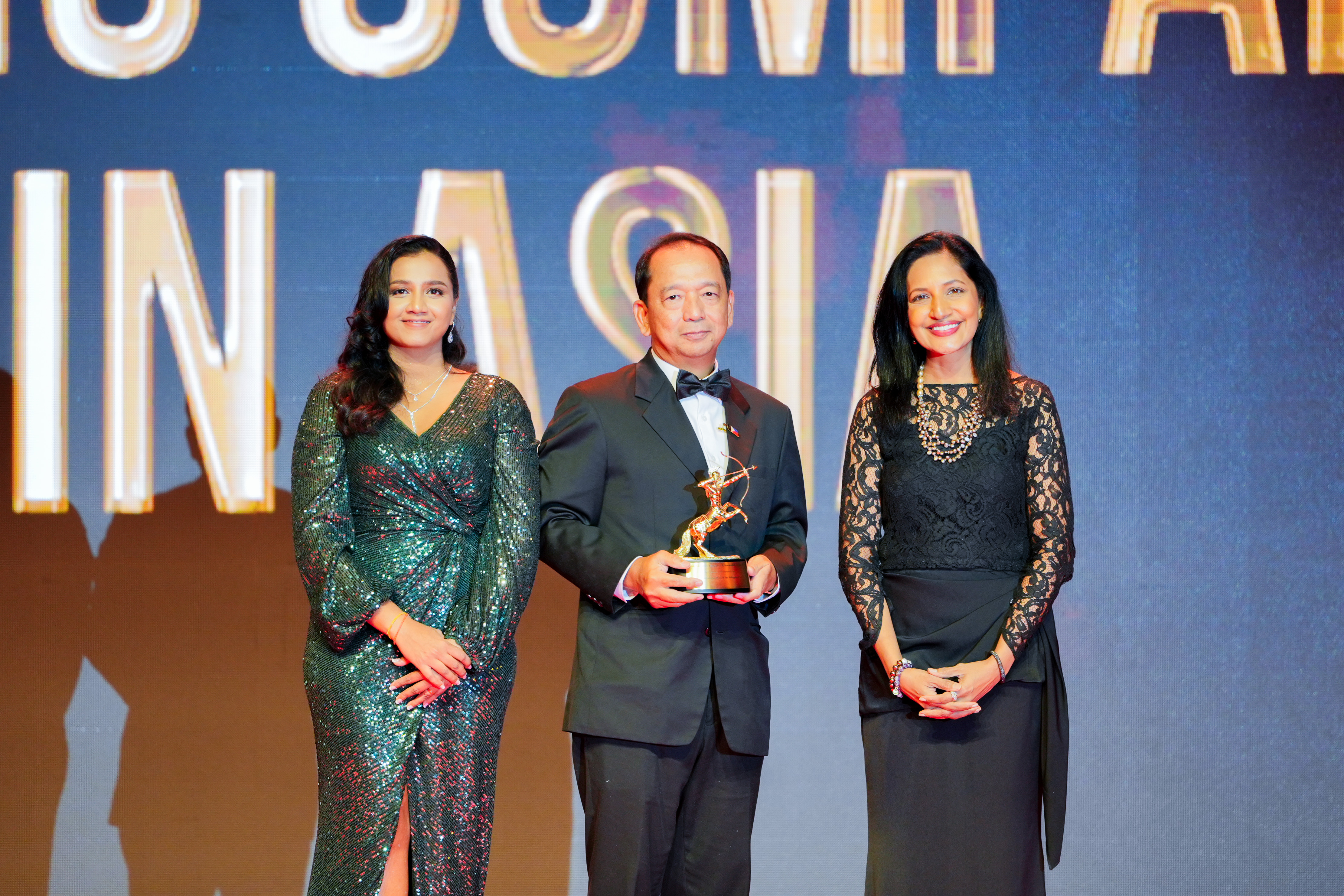 Mario Rey T. Morales, Senior Vice President of the Development Bank of the Philippines, proudly receives recognition at the ACES Awards 2025 ceremony. The award celebrates DBP's leadership in driving sustainable economic progress in the region