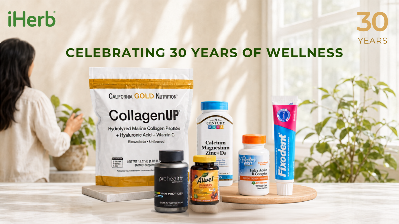 Selected products featured as part of iHerb's 30th anniversary celebrations in Singapore.