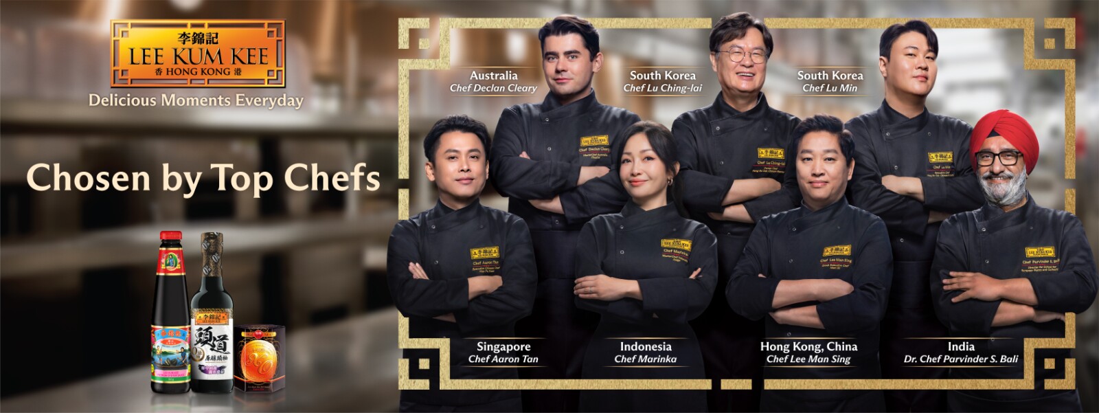 "Chosen by Top Chefs" brings together seven renowned chefs from across Asia Pacific, reflecting Lee Kum Kee's longstanding commitment to quality and culinary excellence.