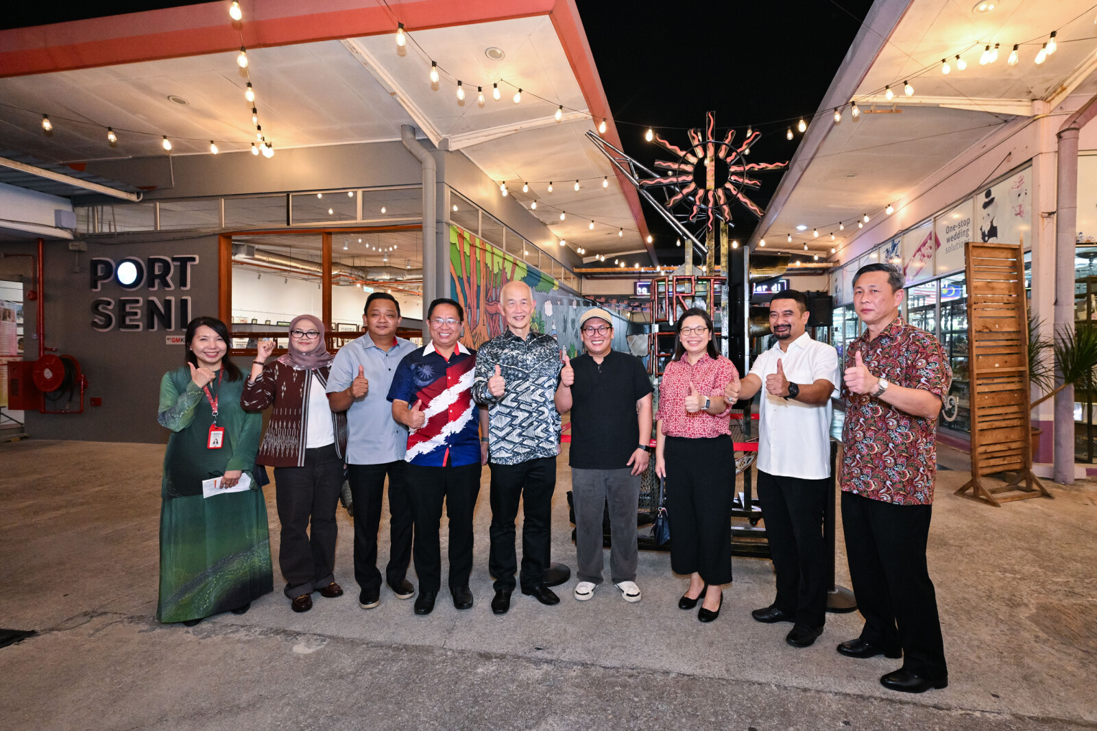 Representatives from GM Klang, Tourism Selangor and the local creative community at the launch of Port Seni, GM Klang's new creative and cultural hub, on 29 August 2026.