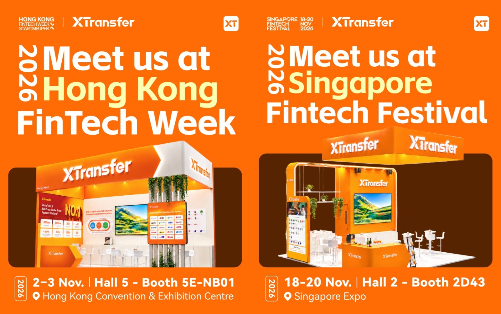 XTransfer Returns to Hong Kong FinTech Week and Singapore FinTech Festival for Third Consecutive Year